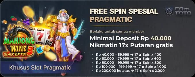 FREE SPIN 17✘ SPESIAL PRAGMATIC